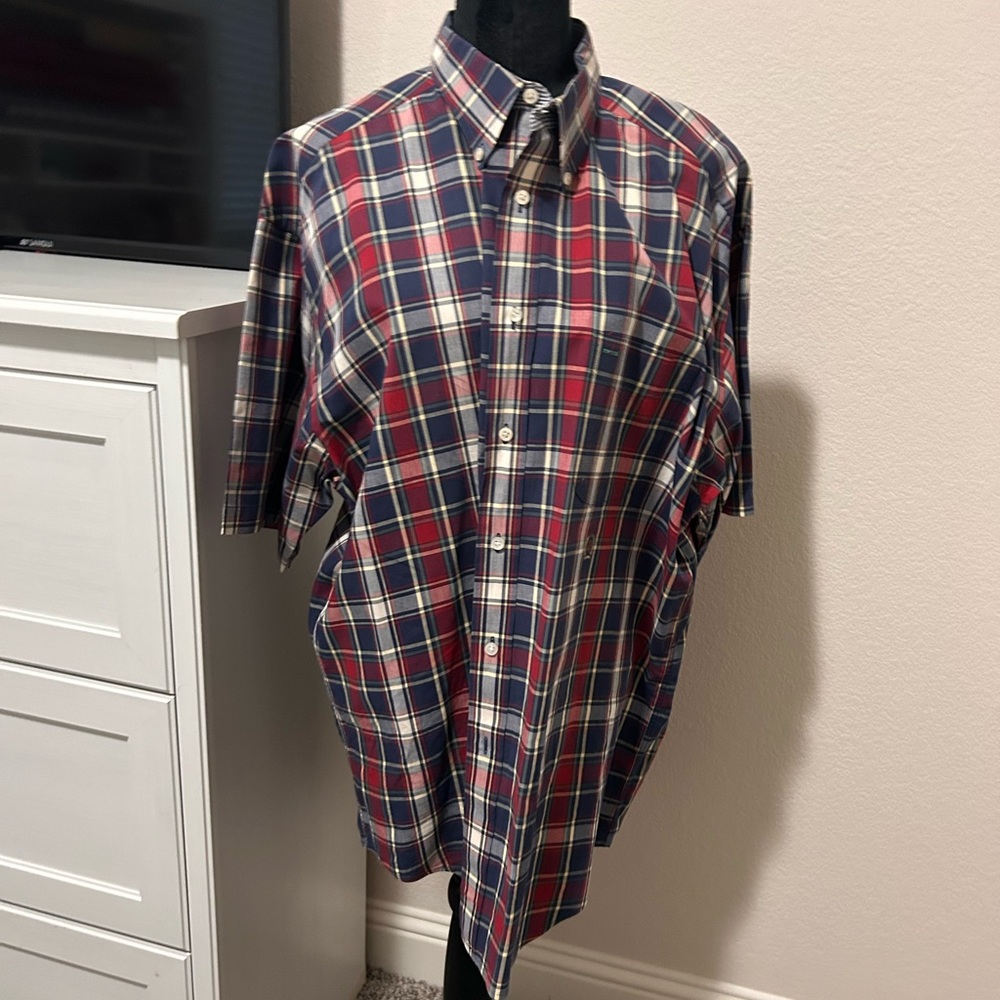 Tommy Hilfiger Men’s Plaid Dress Shirt Has Been dry cleaned only